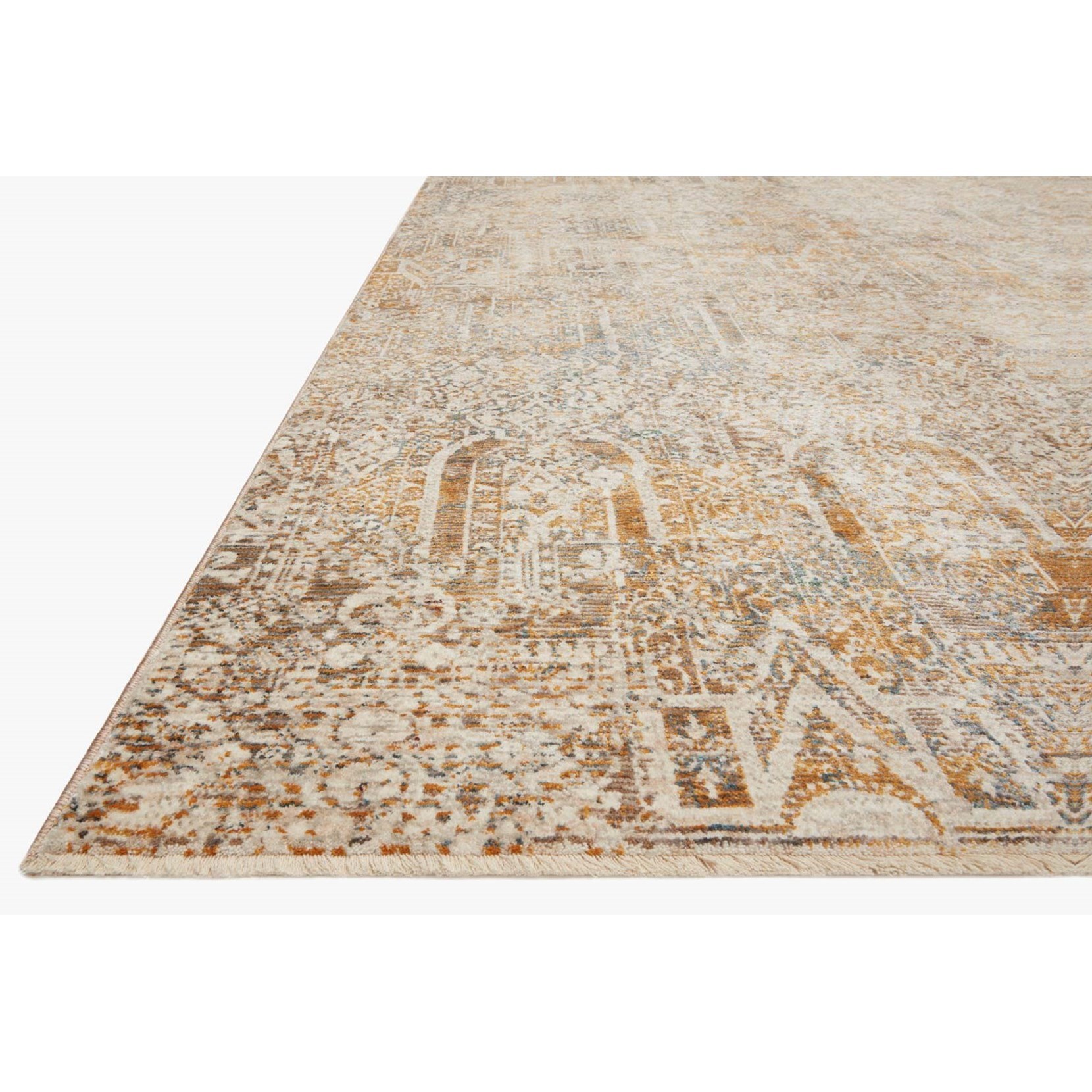 7'10" x 10' Ivory / Orange Rug