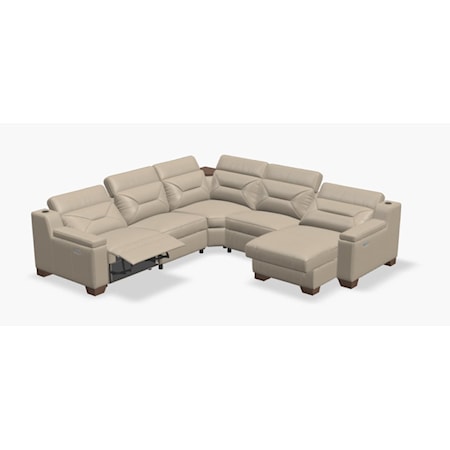 5-seat Sleeper Sectional with Power Recliner