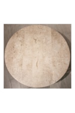 Riverside Furniture Capri Round Cocktail Table with Travertine Stone Table Top