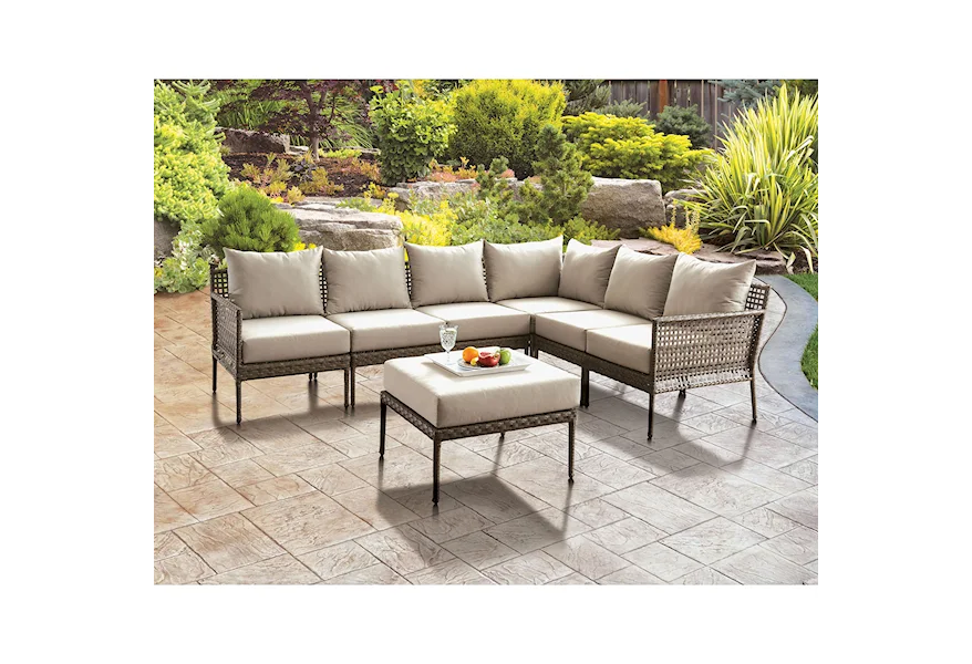 Aleisha Patio Sectional Set by Furniture of America - FOA at Del Sol Furniture
