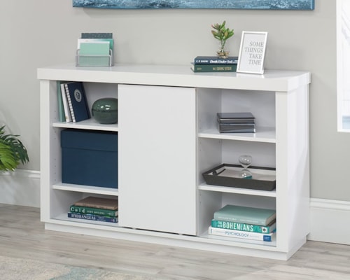 Contemporary Bookcase with Sliding Door
