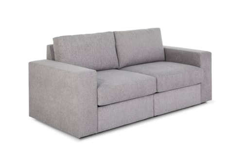 Flex Loveseat with Wide Arm - Pebble