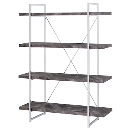 Grimma 63-inch 4-shelf Bookshelf and