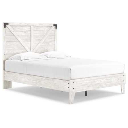 Full Crossbuck Panel Platform Bed
