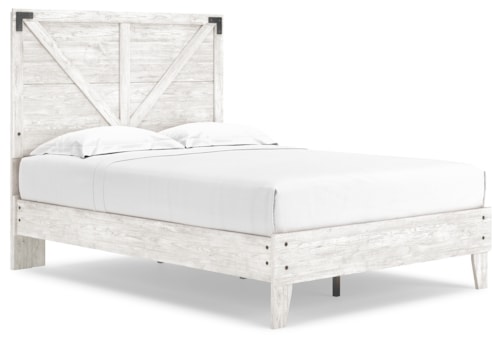 Full Crossbuck Panel Platform Bed