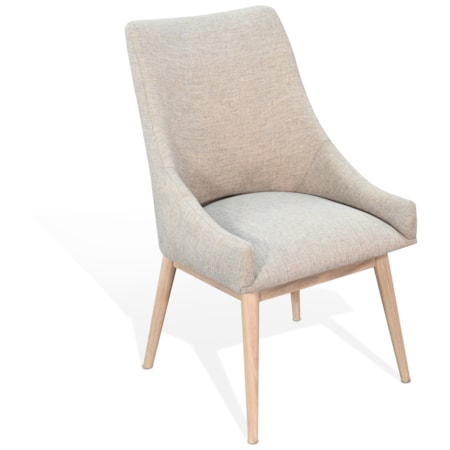 Olivia Highback Cushioned Grey Dining Chair