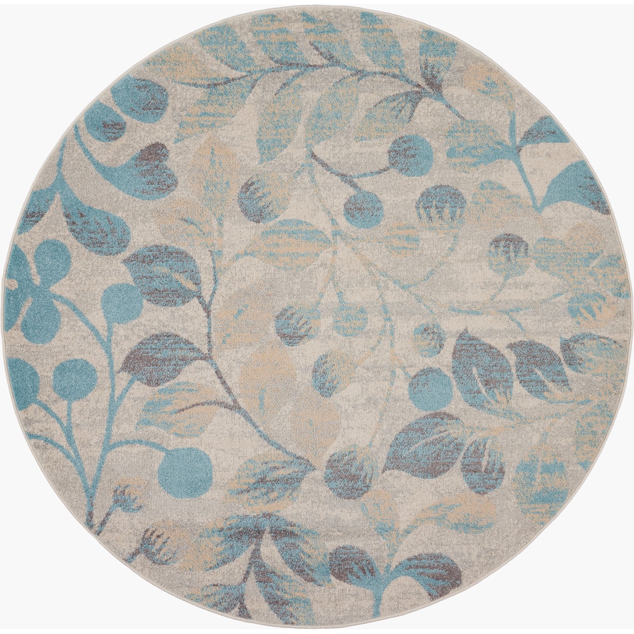 Nourison Tranquil 5'3" Round  Rug