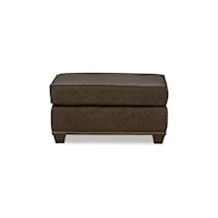 Transitional Ottoman with Nailhead