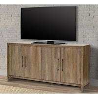 Rustic 76 in. TV Console with Cord Management