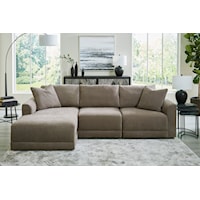 Contemporary 3-Piece Sofa with Left Facing Chaise