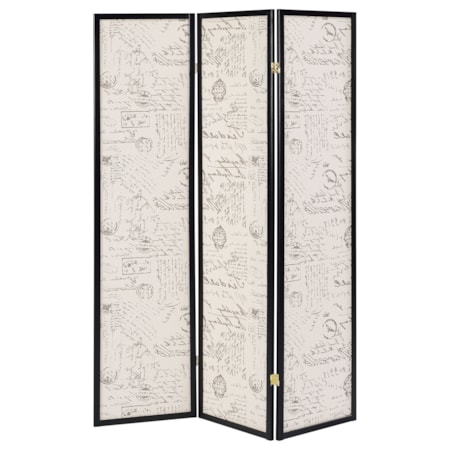 3-Panel Room Divider Folding Screen