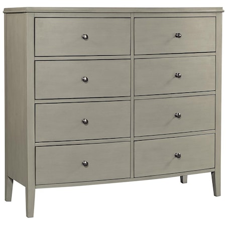 Transitional 8 Drawer Chesser with  Felt and Cedar Lined Drawers