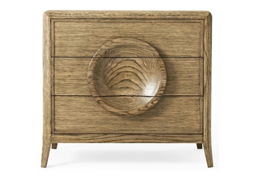 Modern Rustic Three-Drawer Nightstand with Soft-Closing Drawers