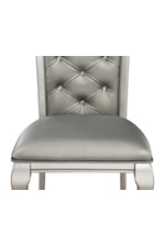 Crown Mark Caldwell Contemporary Upholstered Dining Side Chair with Tufting
