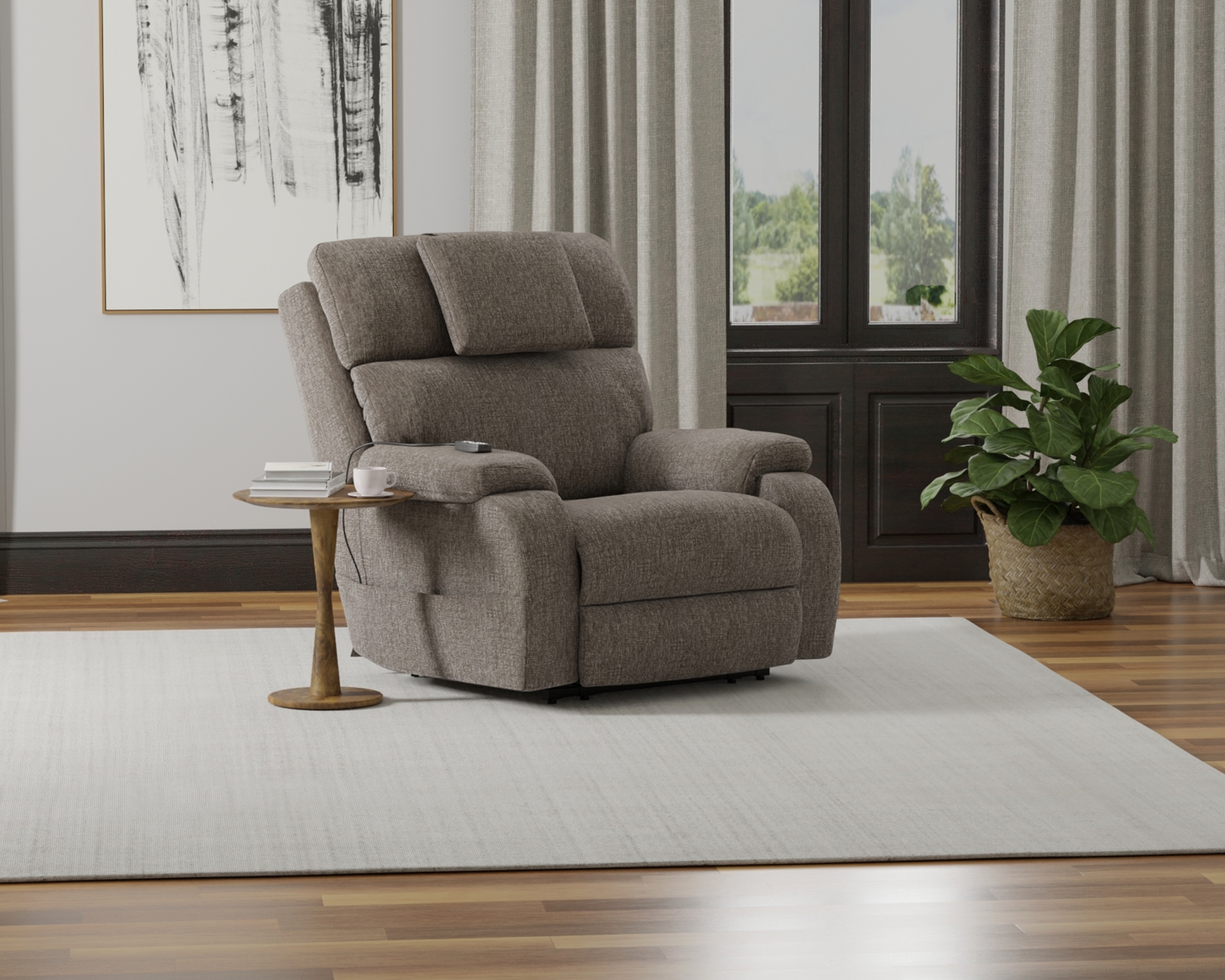 Catnapper Snoozer Power Lift Power Headrest Lay Flat Recliner