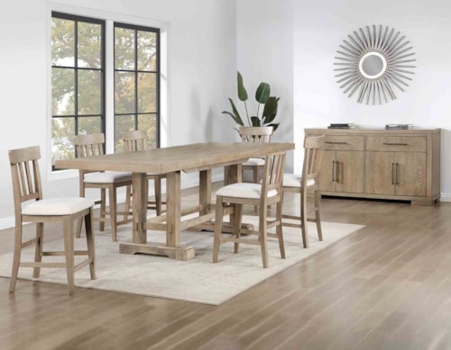 Transitional 5-Piece Counter-Height Dining Set