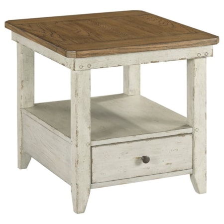 Rectangular Drawer End Table