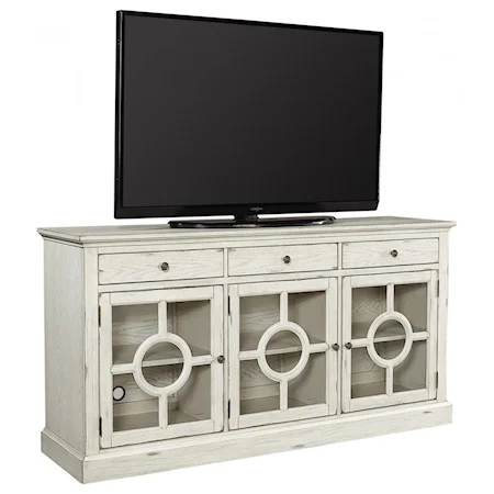 66" Cottage Style TV Stand with Storage