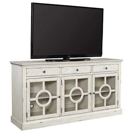 66" Cottage Style TV Stand with Storage