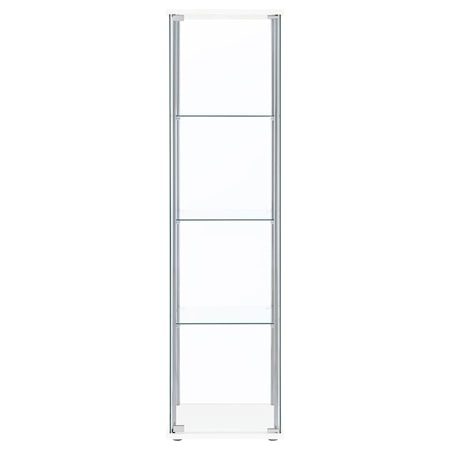 Bellatrix 4-shelf Glass Curio Cabinet