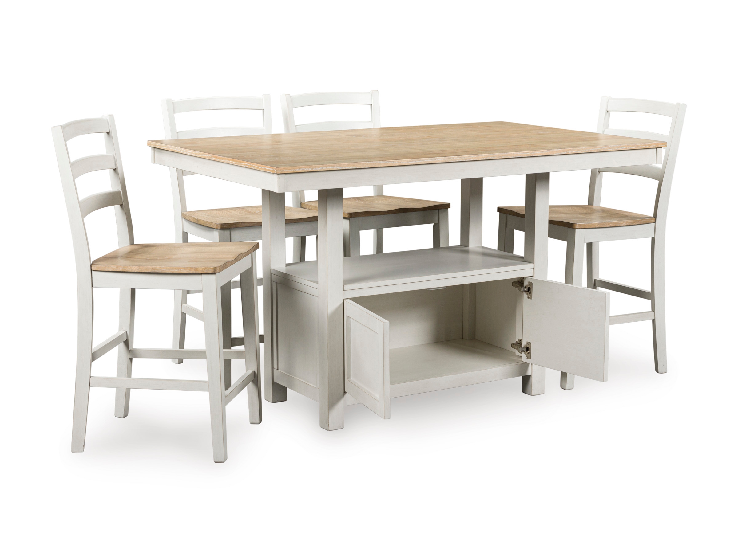 Counter Height Dining Table and 4 Barstools