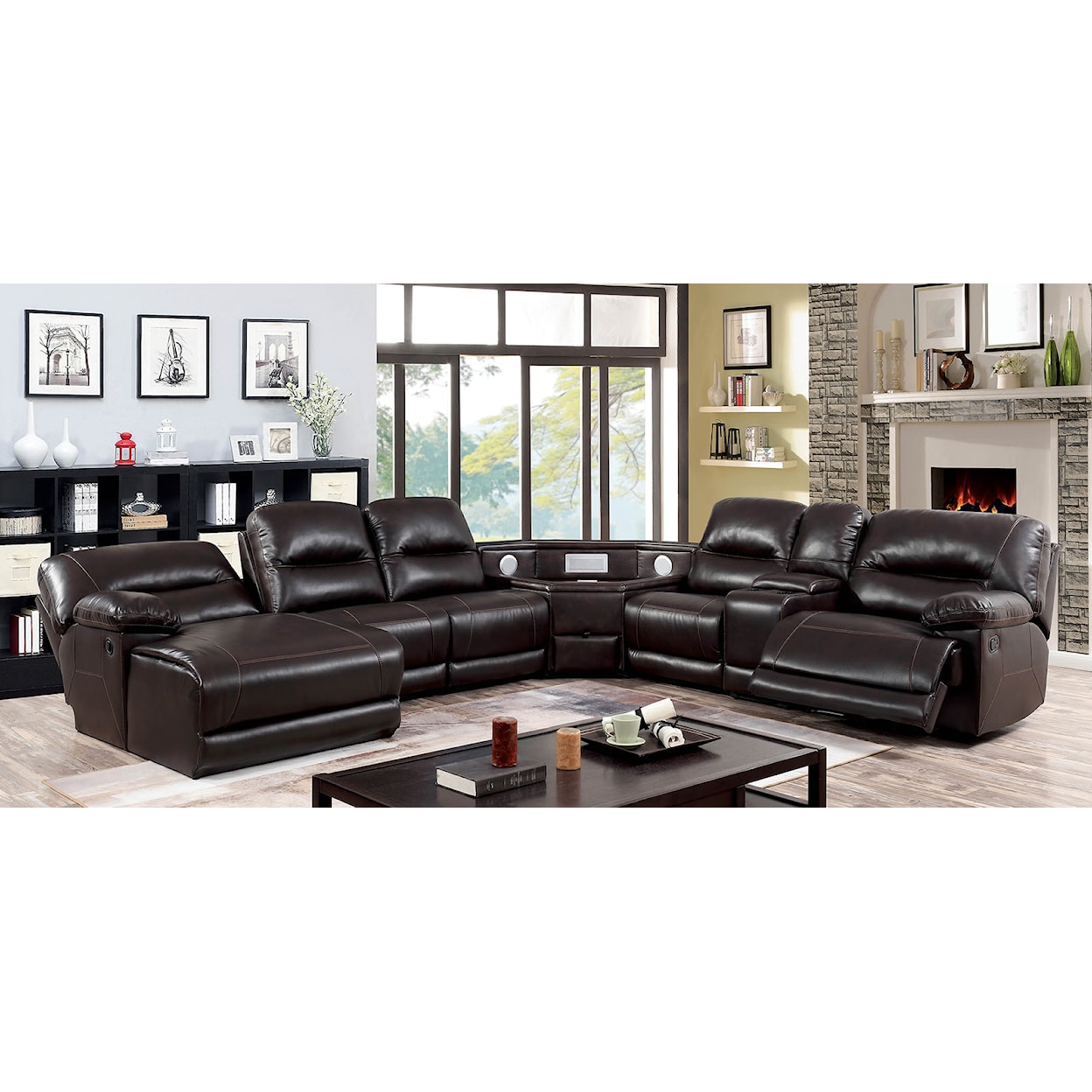 Furniture of America Glasgow Sectional 