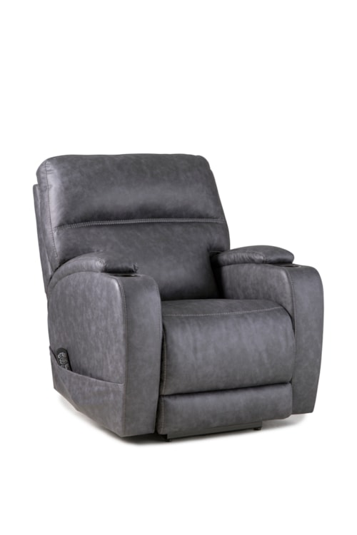 Contemporary Wall-Saver Power Recliner w/Cupholders