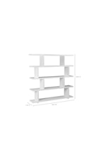 Moe's Home Collection Miri Mid-Century Modern Large Open Bookcase