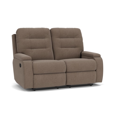 Casual Biscuit Back Reclining Loveseat