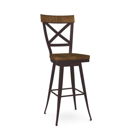 X-Back Bar Height Swivel Stool