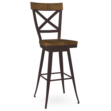 X-Back Bar Height Swivel Stool