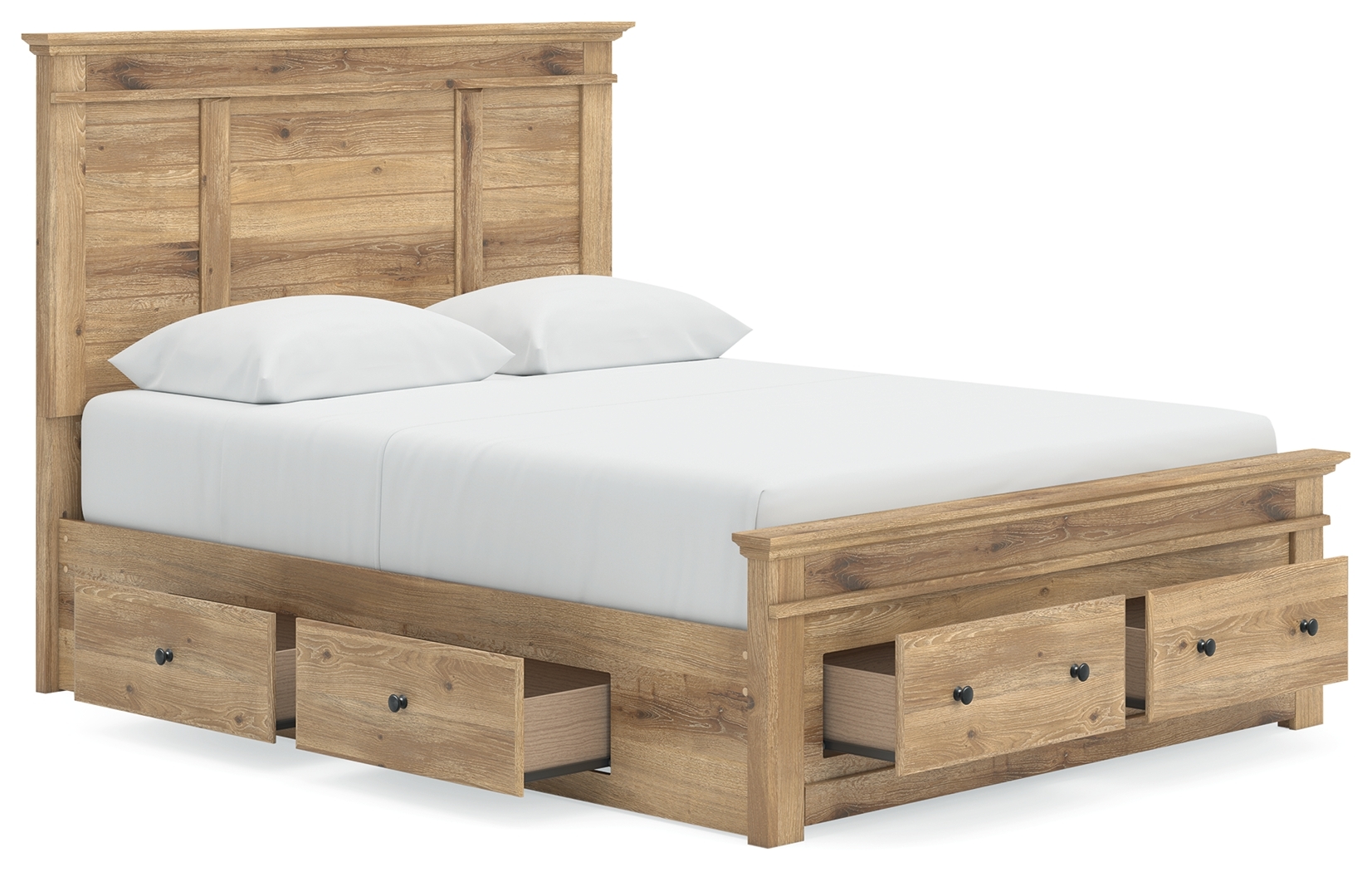 Queen Panel Storage Bed