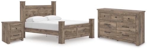 King Poster Bed, Dresser And Nightstand