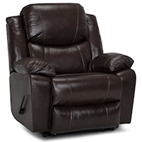 Casual Oversized Power Rocker Recliner with Pillow Arms