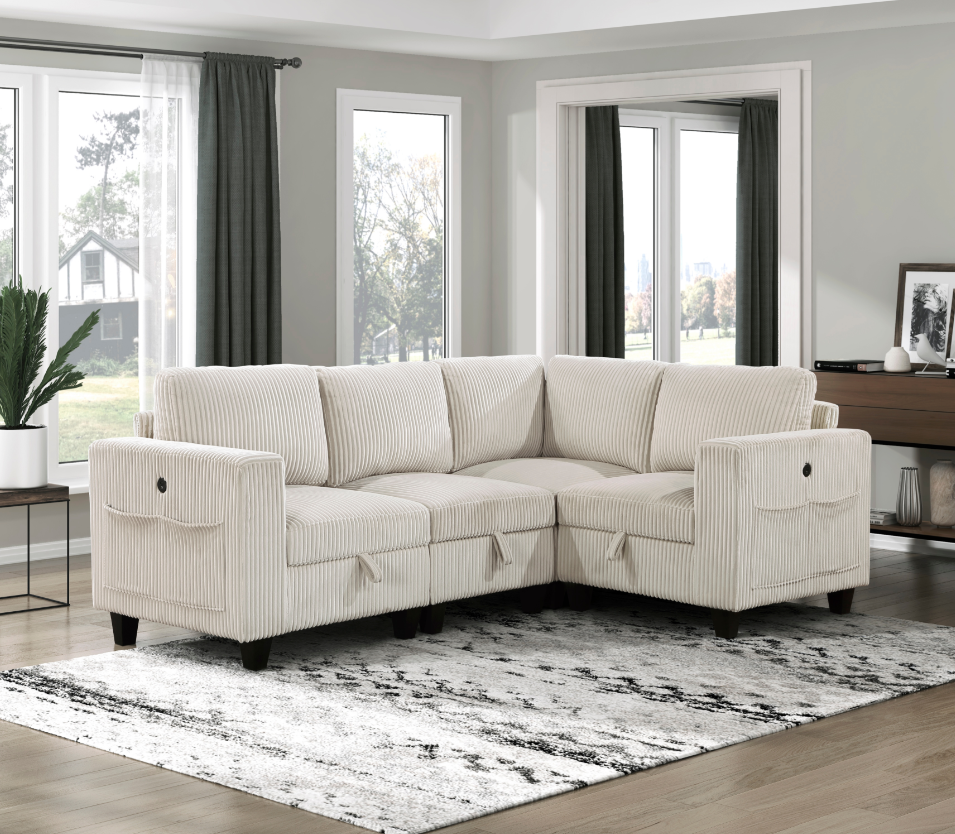 Homelegance Walterboro 4-Piece Sectional Sofa
