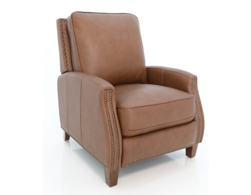 Transitional Push Back Recliner with Footrest Extension