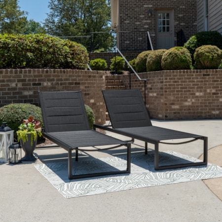 2-Piece Outdoor Chaise Set