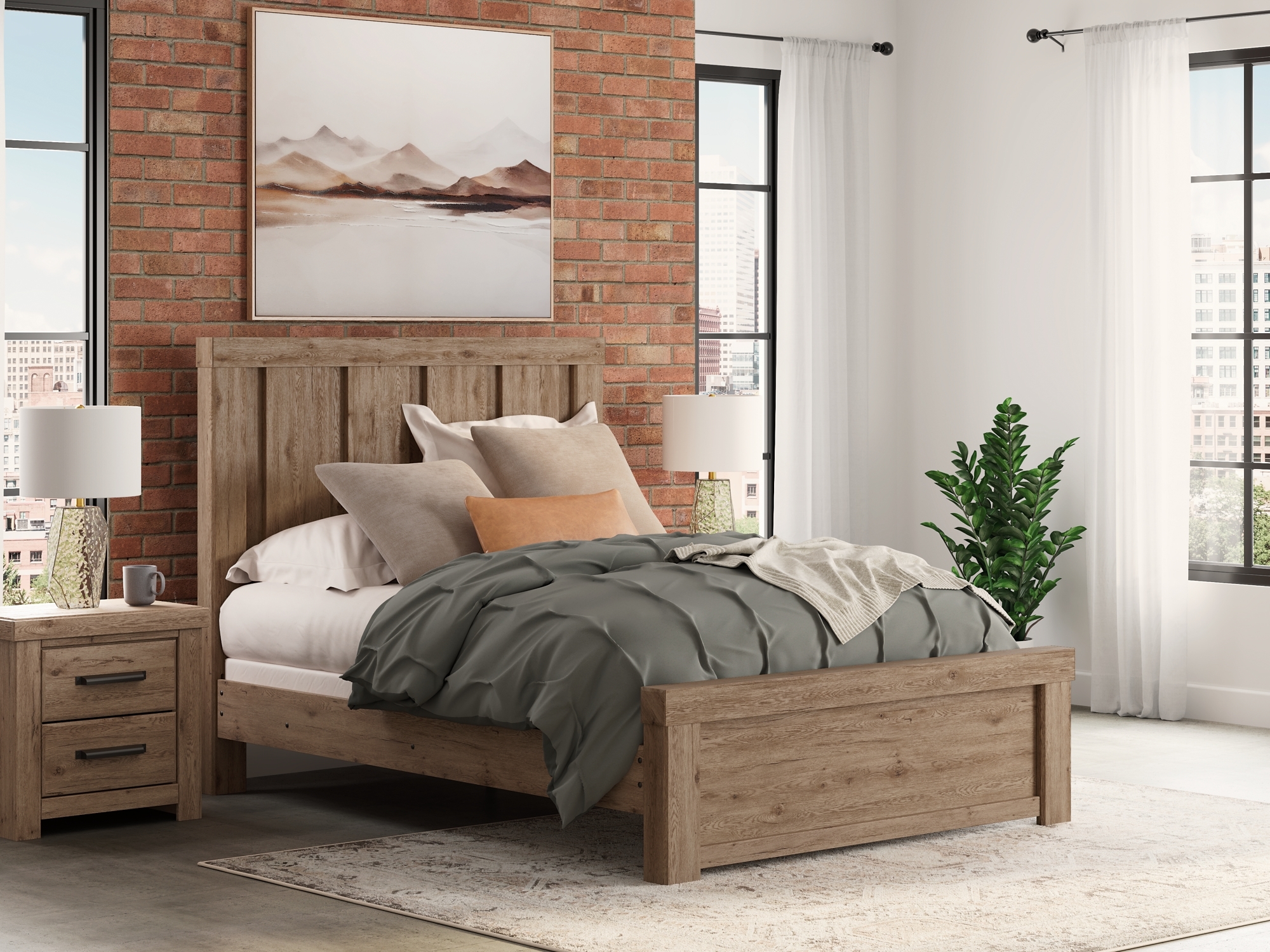 Queen Panel Bed