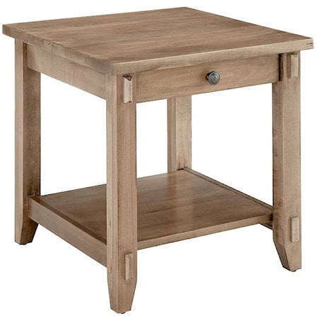 End Table with Drawer and Lower Shelf