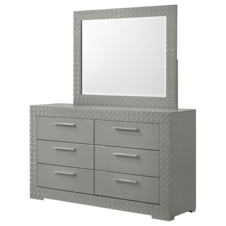 Ives 6-Drawer Dresser and Mirror