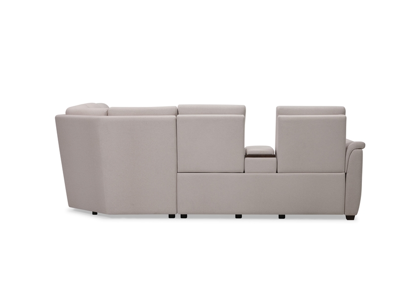 Palliser Oxford 4-Seat Corner Curve Oxford Console Sectional