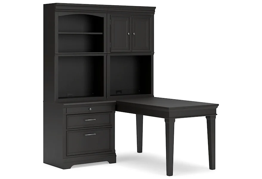 Beckincreek 4-Piece Peninsula Desk by Signature Design by Ashley at VanDrie Home Furnishings