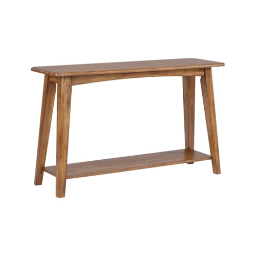 Mid-Century Modern Sofa Table with Lower Shelf