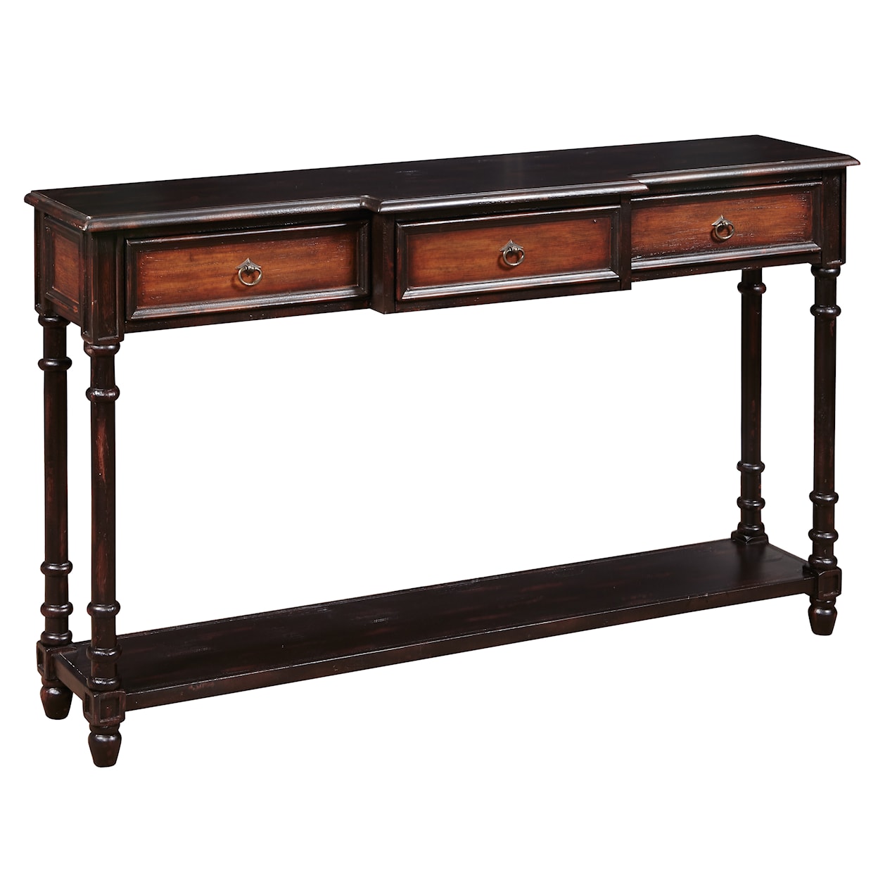 Accentrics Home Accents Black & Brown Two Tone Console Table