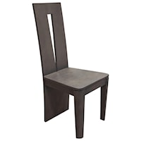 Set of 2 Contemporary Solid Mango Wood Dining Chairs