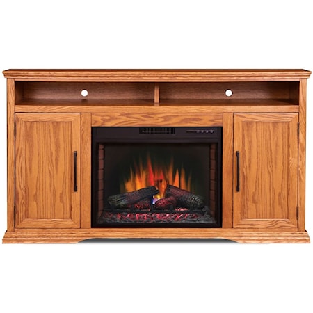 Casual 2-Door 66" Fireplace Console