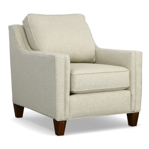Transitional Accent Chair with Tapered Legs