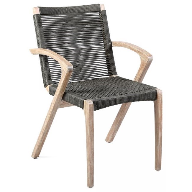 Armen Living Brielle Outdoor Patio Dining Chair - Set of 2