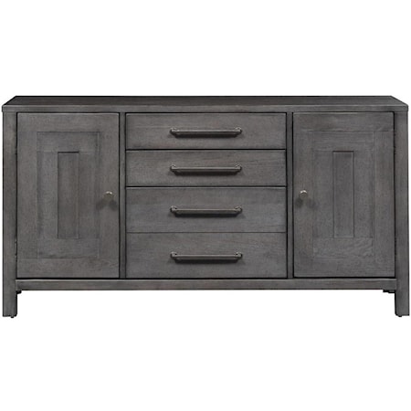 Contemporary Office Storage Credenza with File Drawer