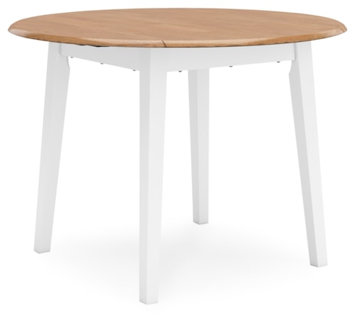 Casual Round Dining Table with Drop Leaves